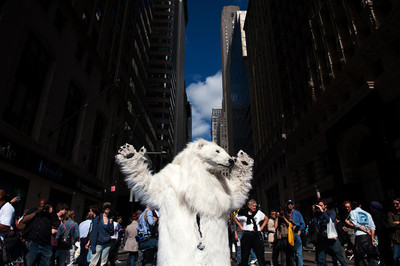 Demonstrators during the Flood Wall Street protests, 2014. Photo from ANP